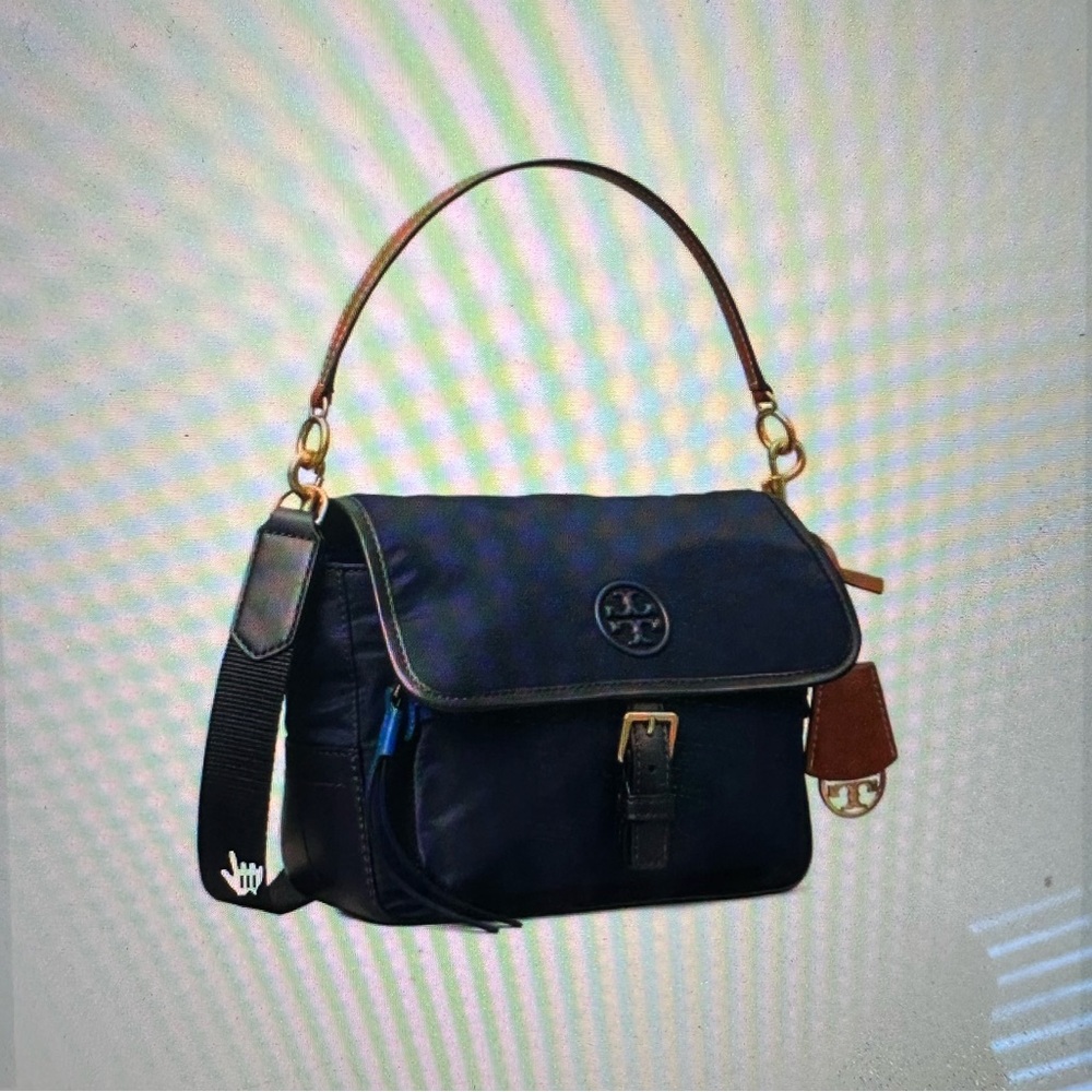 Tory Burch Perry Nylon Crossbody with removable leather top handle